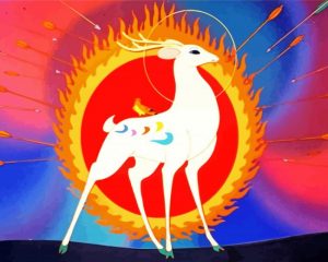Deer Of Nine Colors paint by numbers