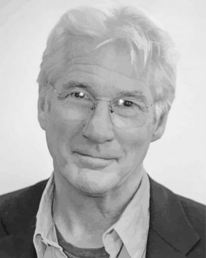 Black And White Richard Gere paint by numbers