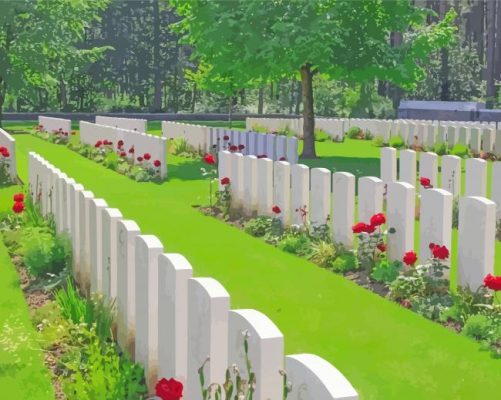 British Cemetery Ocracoke paint by numbers