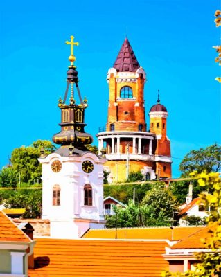 Castellan Tower On Belgrade Fortress paint by number