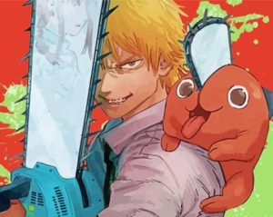 Chainsaw Man Anime paint by numbers