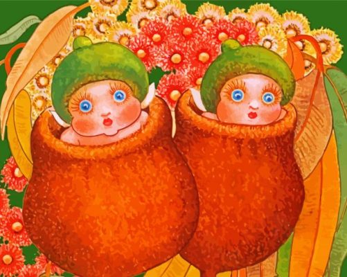 Cute Snugglepot And Cuddlepie paint by number