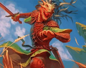 Evil Dragonborn paint by numbers