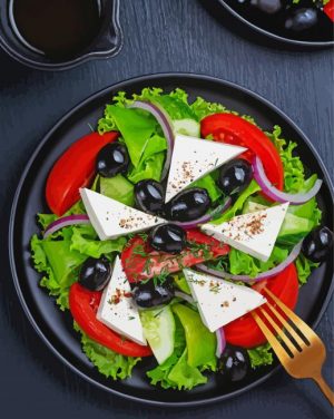 Greek Salad paint by numbers