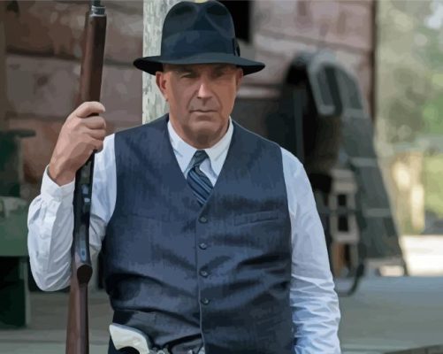 Kevin Costner paint by numbers