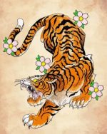 Japanese Tiger paint by numbers