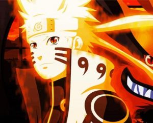 Kurama And Naruto Manga Anime paint by number