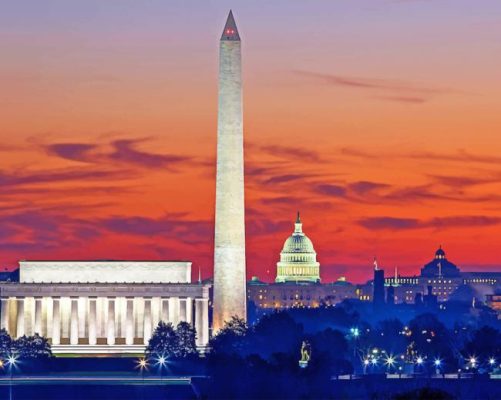 Lincoln Memorial Washington paint by numbers