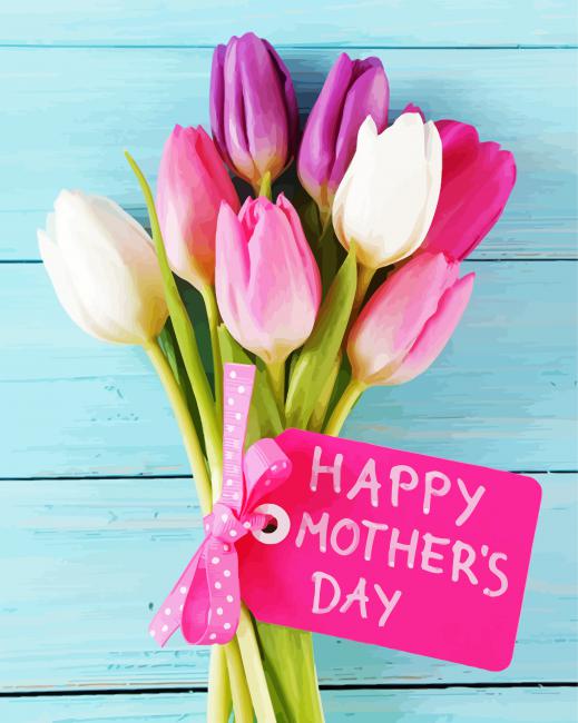 Mothers Day Flowers paint by numbers