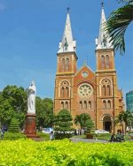 Notre Dame Cathedral Of Saigon Vietnam paint by numbers