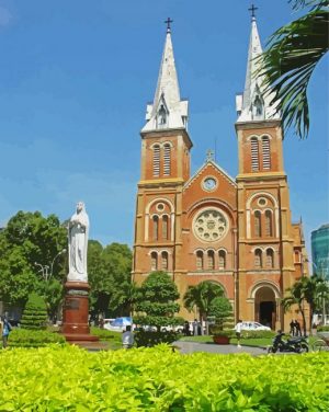 Notre Dame Cathedral Of Saigon Vietnam paint by numbers