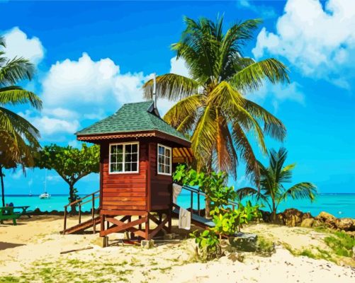 Pigeon Point Beach Trinidad paint by numbers