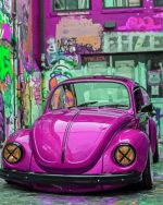 Purple Volkswagen Beetle Car paint by numbers