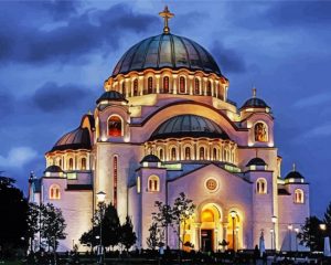 Saint Sava Temple paint by number