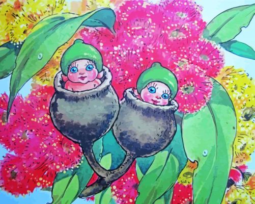 Snugglepot And Cuddlepie Illustration paint by number