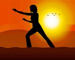 Tai Chi Lady Silhouette paint by numbers