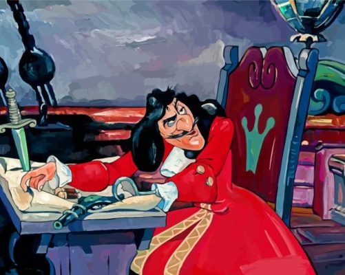 The Captain Hook paint by numbers