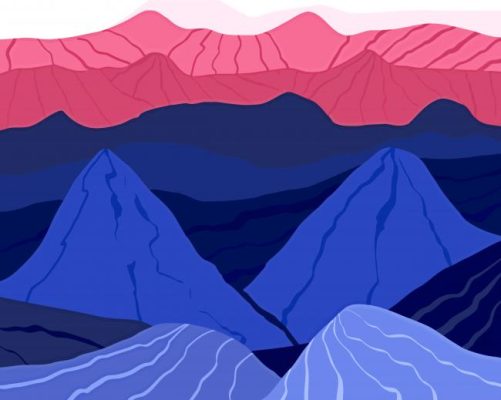 Abstract Hills paint by numbers