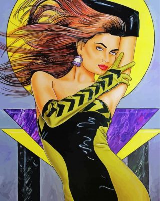 Aesthetic Disco Lady paint by numbers