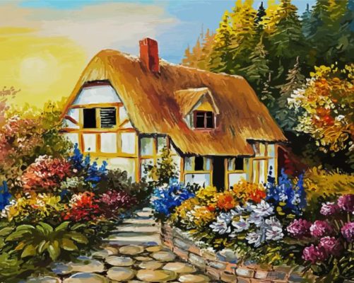 Aesthetic Fairytal House paint by numbers