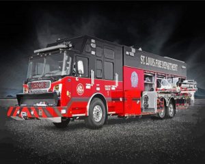 Cool Fire Apparatus paint by number