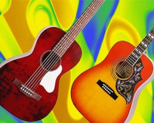 Aesthetic Guitars paint by numbers