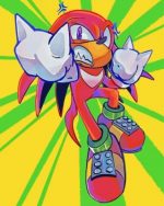 Knuckles Anime Character paint by numbers