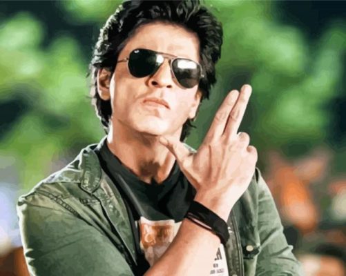 Aesthetic Shahrukh Khan paint by numbershan