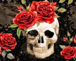 Aesthetic Skull And Roses paint by numbers