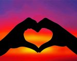 Sunset Heart paint by numbers