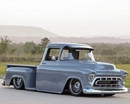Aesthetic Chevy Stepside paint by numbers