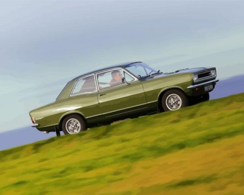 Aesthetic Green Vauxhall Viva 1969 paint by numbers