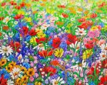 Aetshetic Wild Flower Meadow paint by number