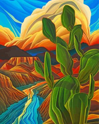 Cactus William Haskell paint by numbers