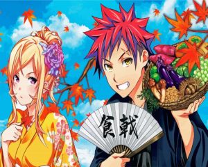 Food Wars Erina And Soma Yukihira paint by number
