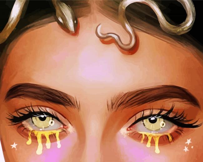Girl With Tears Of Gold paint by numbers