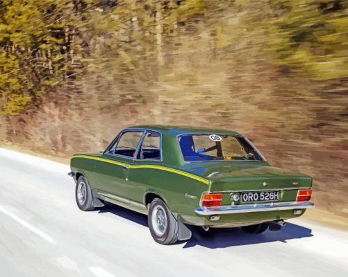 Dark Green Vauxhall Viva 1969 paint by numbers