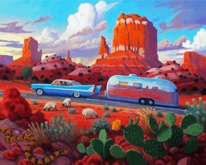 Happy In The Desert paint by numbers