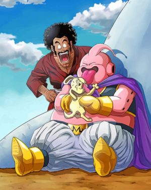 Majin Buu Mr Satan paint by numbers