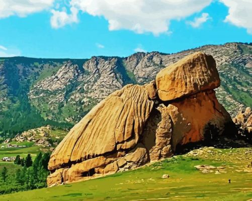 Mongolia Gorkhi Terelj National Park paint by numbers
