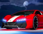 Red Lamborghini Zentorno paint by numbers