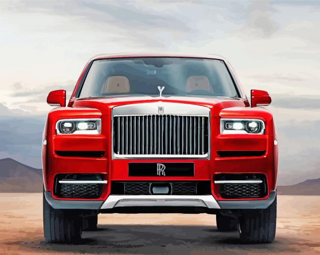 Red Roll Royce paint by numbers