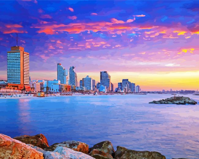 Tel Aviv Palestine paint by numbers