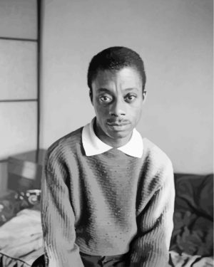 Young James Baldwin paint by number