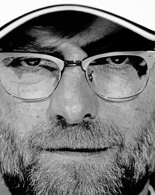 Black And White Jurgen Klopp paint by numbers