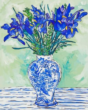 Blue And White Vase Art paint by numbers