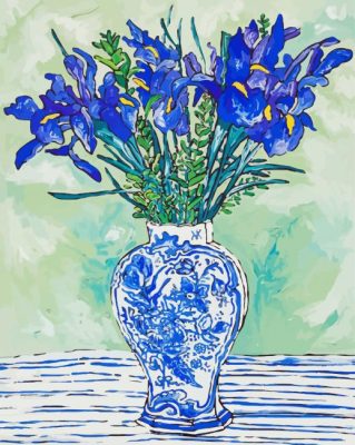 Blue And White Vase Art paint by numbers