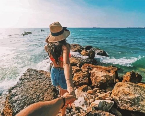 Follow Me To The Beach paint by numbers