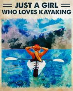 Girl Kayak Art paint by numbers