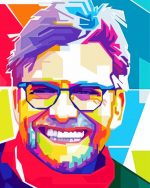 Colorful Jurgen Klopp paint by numbers